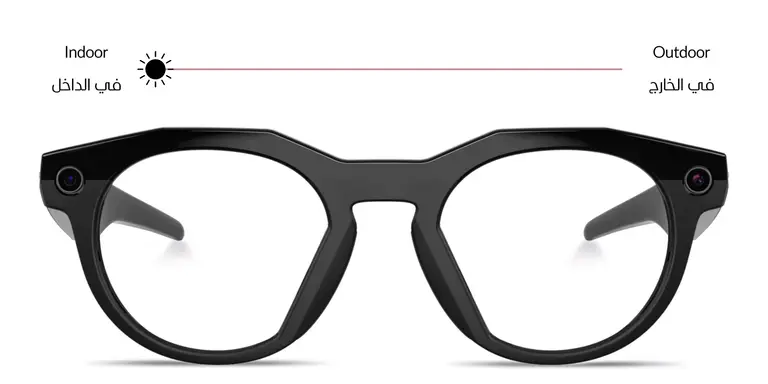 Shop Oakley Meta HSTN Limited Edition Transitions® Unisex Round Sunglasses in Black online.