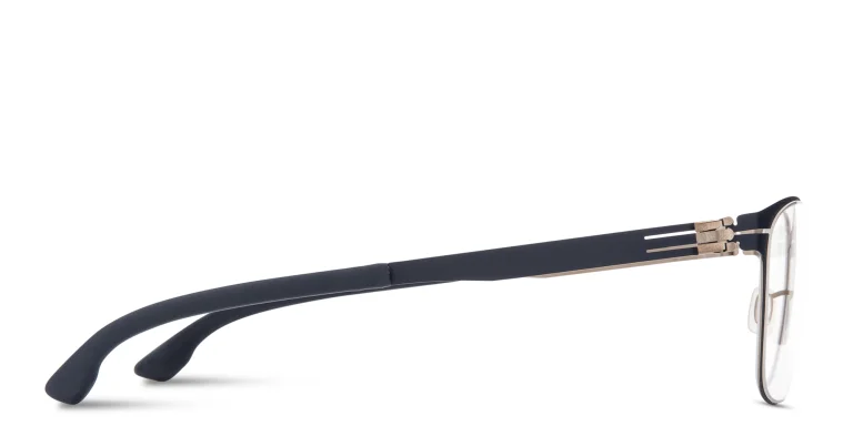 Shop ic! berlin Tilmann Unisex Square Eyeglasses in Gold online.