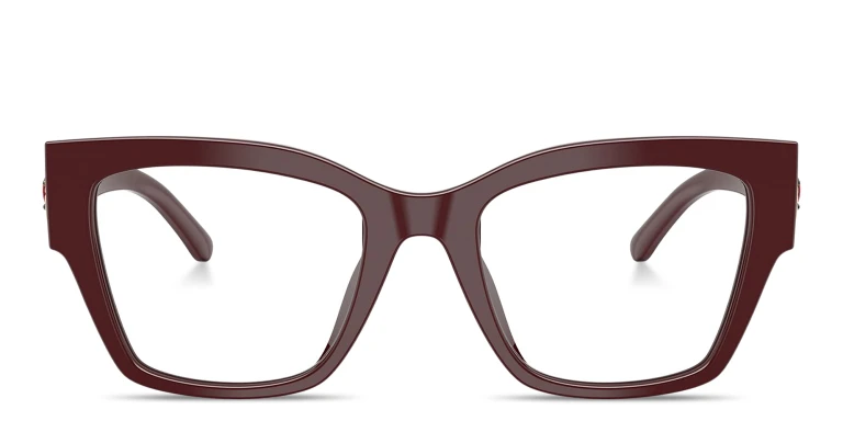 Shop Dolce & Gabbana Bee Butterfly Eyeglasses in Red online.