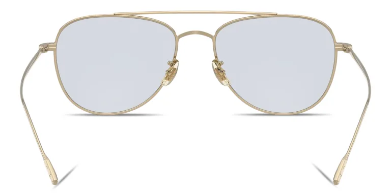 Shop OLIVER PEOPLES Stilson Unisex Wide Pilot Eyeglasses in Gold online.