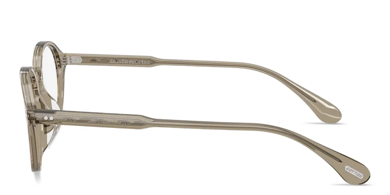 Shop OLIVER PEOPLES Logo Signature Unisex Panthos Eyeglasses in Brown online.