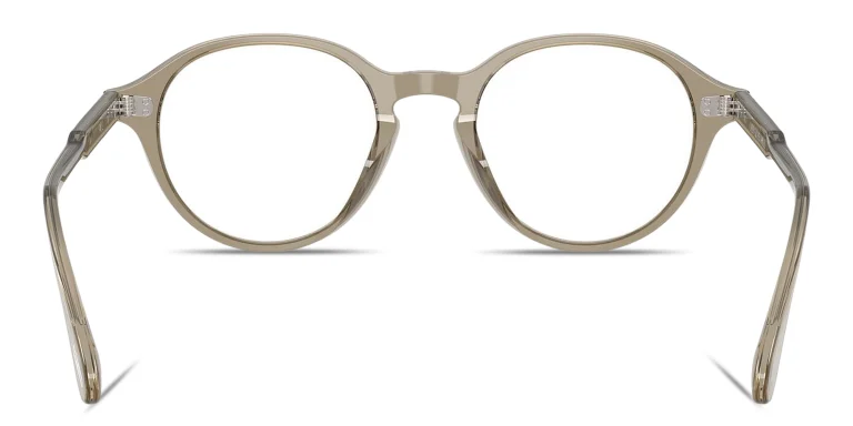 Shop OLIVER PEOPLES Logo Signature Unisex Panthos Eyeglasses in Brown online.