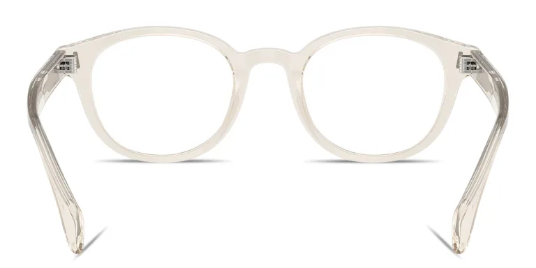 Shop Moncler Logo Signature Unisex Round Eyeglasses in Gold online.