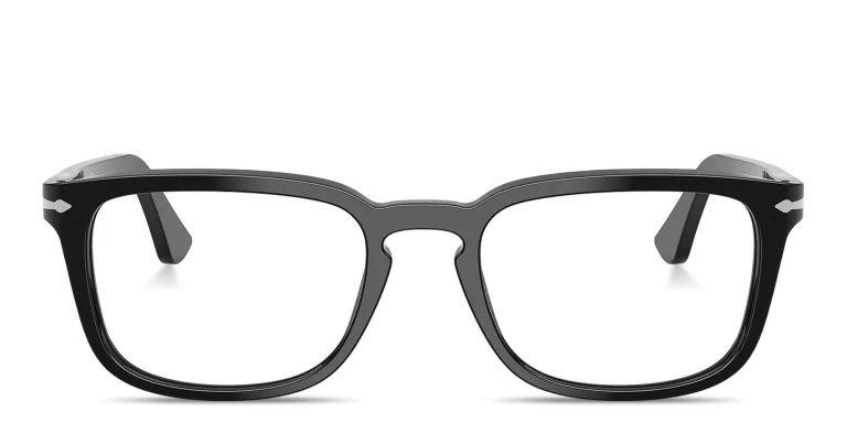 Shop PERSOL Arrow Unisex Pillow Eyeglasses in Black online.