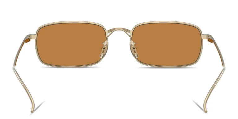 Shop OLIVER PEOPLES TK-14 Unisex Rectangle Sunglasses in Gold online.