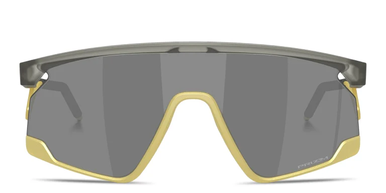 Shop Oakley BXTR Metal Half-Rim Mask Sunglasses in Grey online.