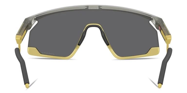 Shop Oakley BXTR Metal Half-Rim Mask Sunglasses in Grey online.
