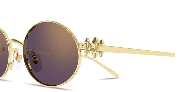 Shop Cartier Clash de Cartier Oval Sunglasses in Gold online.