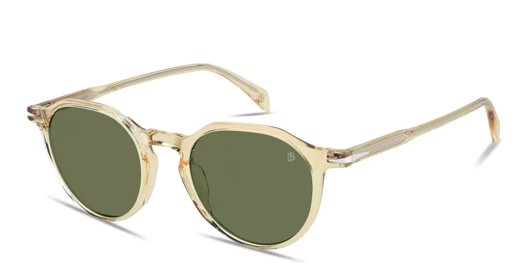 Shop DAVID BECKHAM Talisman Panthos Sunglasses in Yellow online.