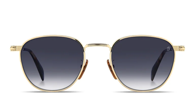 Shop DAVID BECKHAM Talisman Panthos Sunglasses in Gold online.