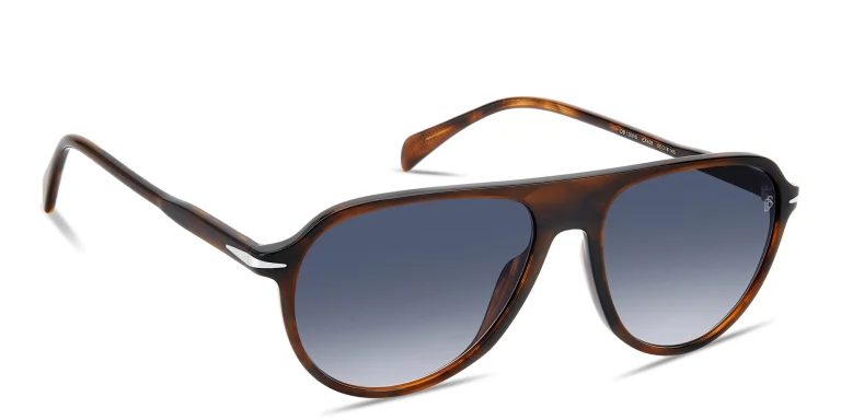 Shop DAVID BECKHAM Talisman Pilot Sunglasses in Brown online.