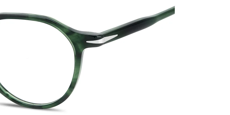 Shop DAVID BECKHAM Talisman Panthos Eyeglasses in Green online.
