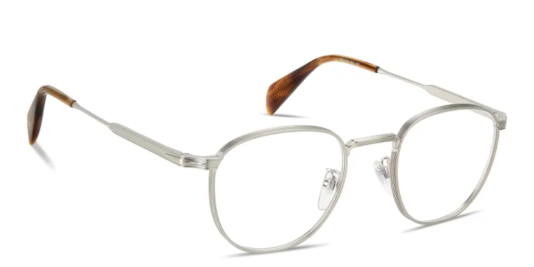 Shop DAVID BECKHAM Talisman Panthos Eyeglasses in Silver online.
