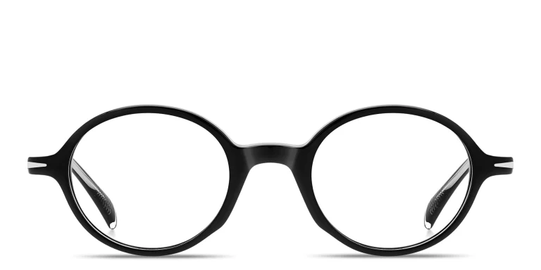 Shop DAVID BECKHAM Talisman Oval Eyeglasses in Black online.