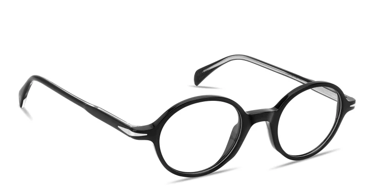 Shop DAVID BECKHAM Talisman Oval Eyeglasses in Black online.