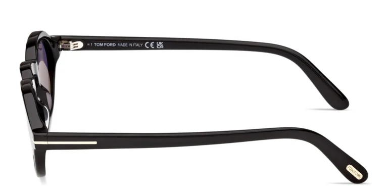 Shop TOM FORD Aristotle Oval Sunglasses in Black online.