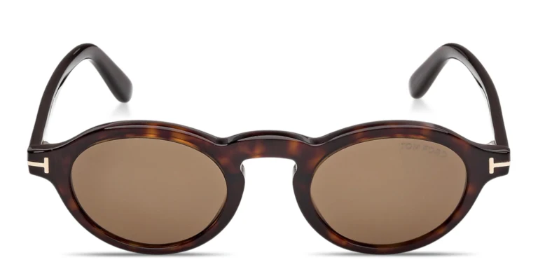 Shop TOM FORD Aristotle Oval Sunglasses in Havana online.