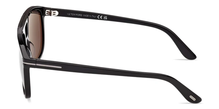 Shop TOM FORD Brianna Unisex Aviator Sunglasses in Black online.