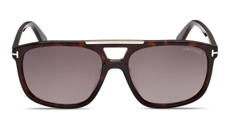 Shop TOM FORD Brianna Unisex Aviator Sunglasses in Havana online.