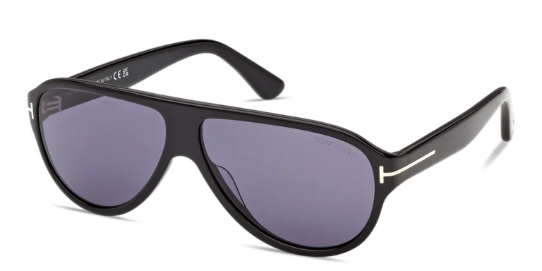 Shop TOM FORD Samuele Pilot Sunglasses in Black online.