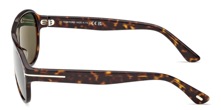 Shop TOM FORD Samuele Pilot Sunglasses in Havana online.