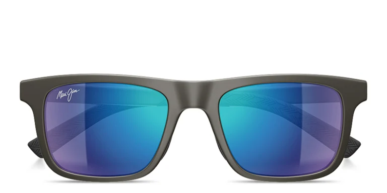 Shop Maui Jim Moaka Rectangle Sunglasses in Grey online.