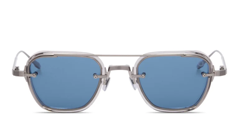 Shop AKONI Jura Unisex Square Sunglasses in Grey online.