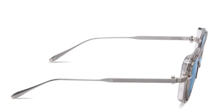 Shop AKONI Jura Unisex Square Sunglasses in Grey online.