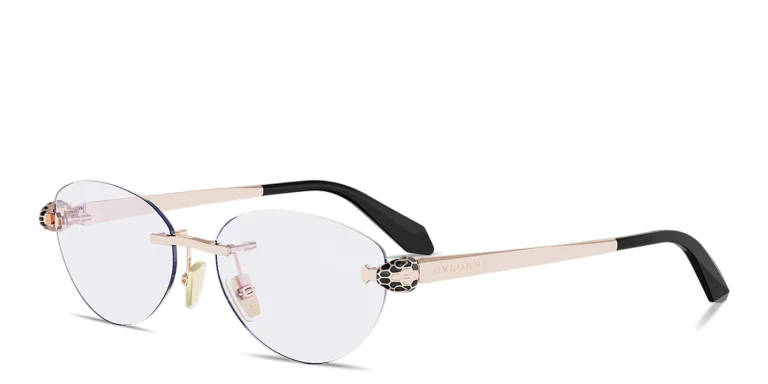 تسوق Serpenti Forever Wide Rimless Cat-Eye Eyeglasses بولغري بلون Gold أونلاين.