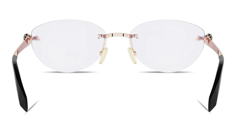 تسوق Serpenti Forever Wide Rimless Cat-Eye Eyeglasses بولغري بلون Gold أونلاين.