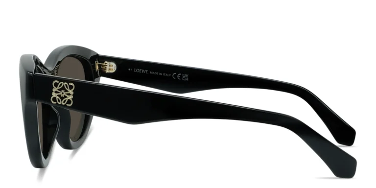 Shop LOEWE Anagram Cat-Eye Sunglasses in Black online.