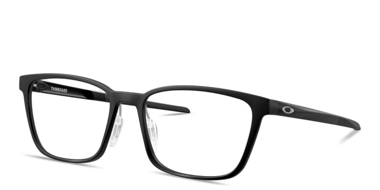 Shop Oakley Thinboard Unisex Rectangle Eyeglasses in Black online.