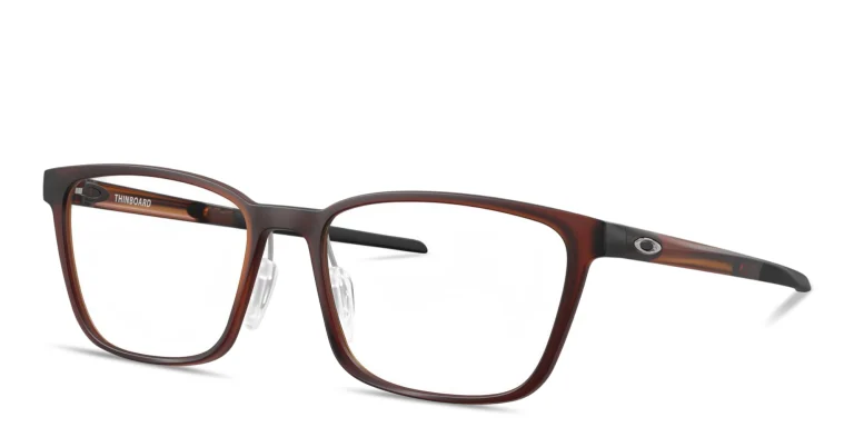 Shop Oakley Thinboard Unisex Wide Rectangle Eyeglasses in Orange online.