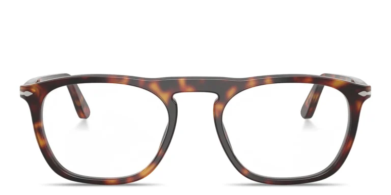 Shop PERSOL Arrow Unisex Square Eyeglasses in Havana online.