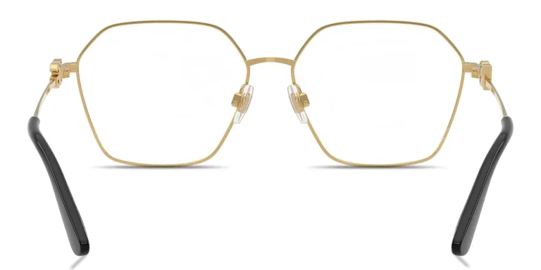Shop Dolce & Gabbana DG Wide Panthos Eyeglasses in Black online.