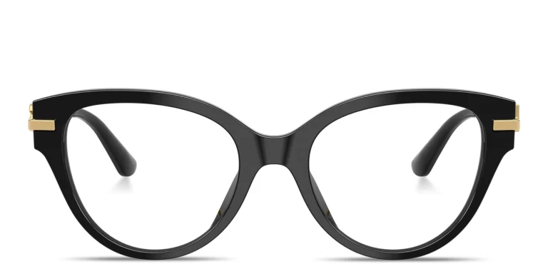 Shop Dolce & Gabbana DG Butterfly Eyeglasses in Black online.