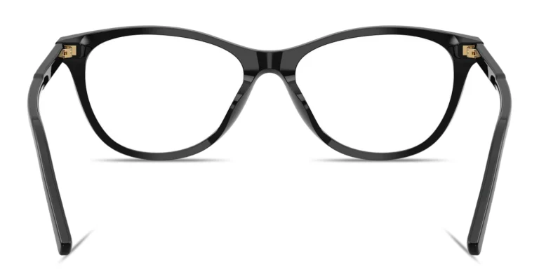 Shop Dolce & Gabbana Logo Signature Wide Cat-Eye Eyeglasses in Black online.