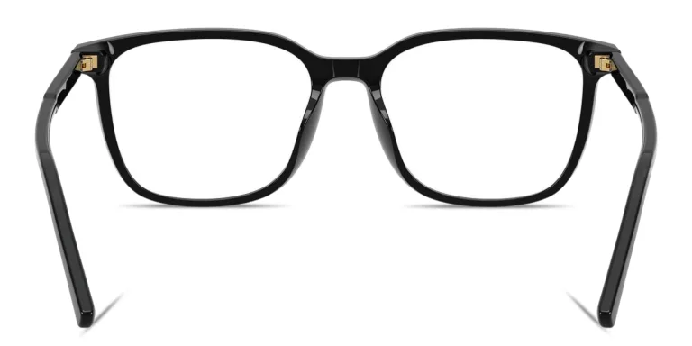 Shop Dolce & Gabbana Logo Signature Square Eyeglasses in Black online.