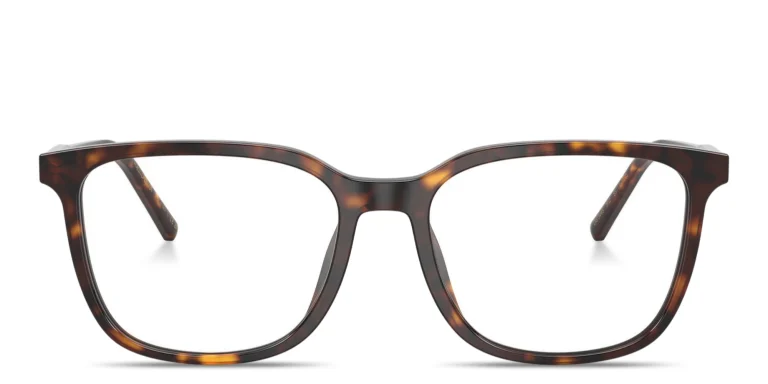 Shop Dolce & Gabbana Logo Signature Square Eyeglasses in Havana online.