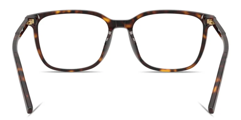 Shop Dolce & Gabbana Logo Signature Square Eyeglasses in Havana online.