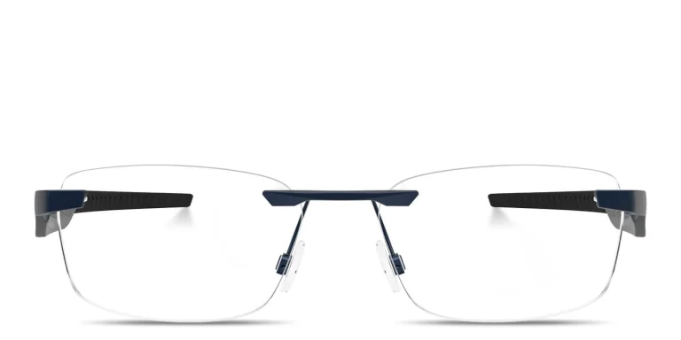 Shop Oakley Steakhouse 1.0 Unisex Wide Rimless Rectangle Eyeglasses in Black online.