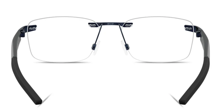Shop Oakley Steakhouse 1.0 Unisex Wide Rimless Rectangle Eyeglasses in Black online.