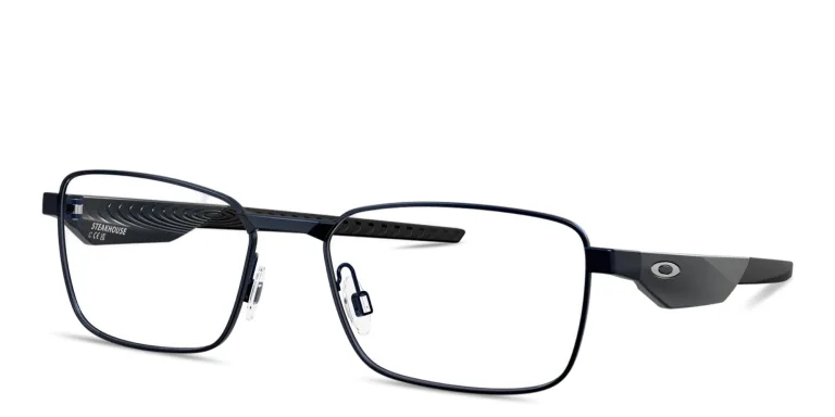 Shop Oakley Steakhouse Unisex Wide Rectangle Eyeglasses in Black online.