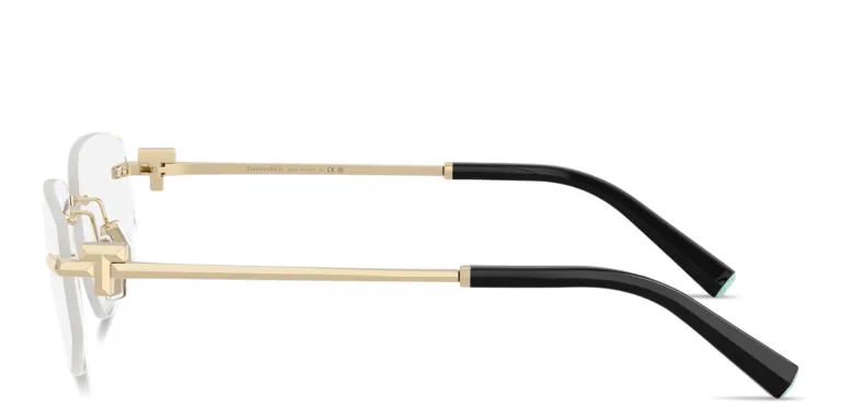 Shop TIFFANY Tiffany T Rimless Wide Irregular Eyeglasses in Gold online.