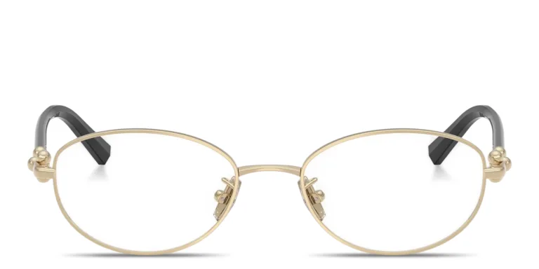 Shop TIFFANY Tiffany HardWear Unisex Oval Eyeglasses in Gold online.