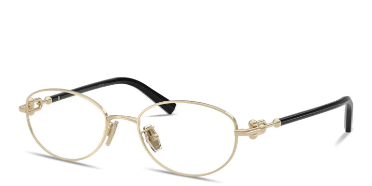 Shop TIFFANY Tiffany HardWear Unisex Oval Eyeglasses in Gold online.