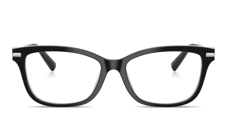 Shop TIFFANY Tiffany T Wide Pillow Eyeglasses in Black online.