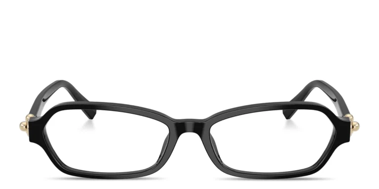 Shop TIFFANY Tiffany HardWear Irregular Eyeglasses in Black online.