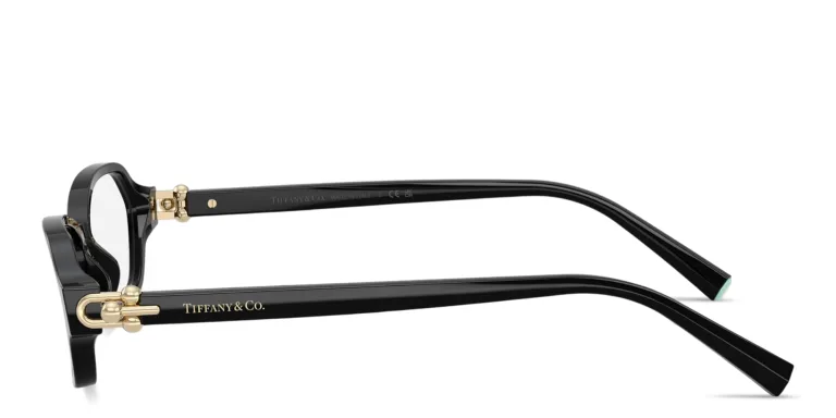 Shop TIFFANY Tiffany HardWear Irregular Eyeglasses in Black online.