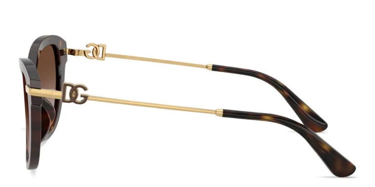 Shop Dolce & Gabbana DG Butterfly Sunglasses in Havana online.